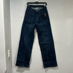 Denim & Company women’s jeans, size 10T, wide legs,